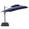 Crestlive Products 9'X11' Double Top Cantilever Umbrella Outdoor 360° Rotation 6 Heights Adjustable Offset Umbrella with Metal Pole and Base - 2 of 4