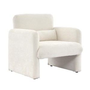 Comfortable Reading Chair，Single Sofa Chair,  Modern Armchair， for Living Room, Bedroom, White - 1 of 4