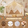 KWPZQEB Canopy Bed for Kids, Montessori Floor Bed Frame with High Guardrails and Roof, Wood Toddler Bed Frame for Girls & Boys - 4 of 4