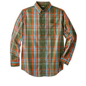 KingSize Men's Big & Tall Long Sleeve Wrinkle Free Sport Shirt - 1 of 4