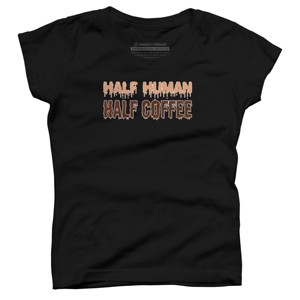 Girl's Design By Humans Funny Halloween Costume For Coffee Addicts By TeeShirtMadness T-Shirt - 1 of 3