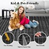 Modern Striped Area Rug Washable Rug Stain Resistant Foldable Indoor Carpet with Non-Slip Backing Low Pile Floor Cover for Living Room Bedroom - 4 of 4