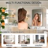 Matte Bathroom Mirror, Rounded Rectangle Vanity Mirror for Over Sink,Wall Mirror,HD Tempered Glass & Anti-Rust Aluminum Frame - 3 of 4