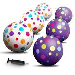 New Bounce Playground Balls for Kids - 8.5 Inch Polka-Dotted Playground Balls