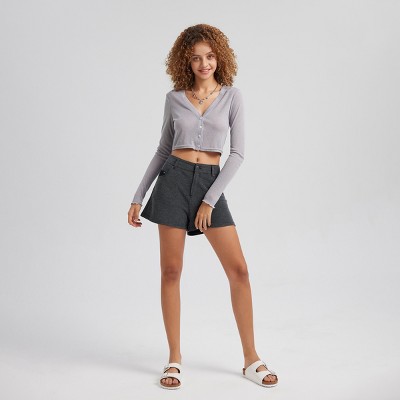 Women's Knit Shorts - Gray : Target