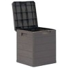 vidaXL Storage Box Brown Plastic Medium Garden Storage Box Square - 2 of 4