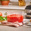 Le'raze Glass Ribbed Cooking Pot with Lid - 1.6L(54oz) - Heat Resistant Borosilicate Glass - 2 of 4