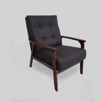 Duluth Mid-Century Armchair Black - Christopher Knight Home