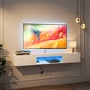 63" Floating Wall Mounted TV Stand with 16-Color LED Lights and 4 Flashing Modes, Modern Floating Media Console for 65 Inch TVs with Storage - 2 of 4