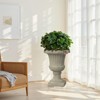 Wooakway 27" H Outdoor Urn Planters Decor Garden Pots Indoor Urn Filters Antique Green - 3 of 4