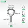 Unique Bargains Stainless Steel Durable Rust-Resistant Eyebolts with Nuts Washers Male Screw for Fastening 10 Pcs - 3 of 4