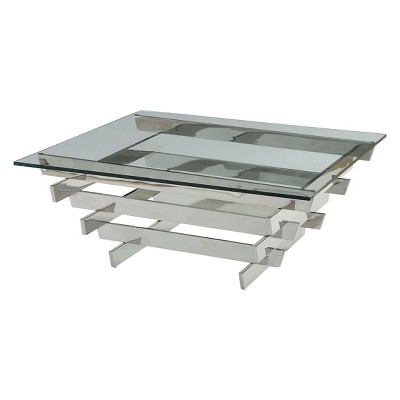 Salonius Coffee Table Clear Glass Sliver - Acme Furniture