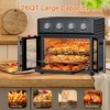 SEVOBAL Toaster Ovens Large French Door Air Fryer Convection Oven with Multiple Cooking Functions for Kitchen, Black, 16.4"*16.14"*13.78" - 4 of 4