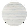 happimess Carly Modern Coastal Round Acacia Wood/Water Hyacinth Coffee Table with Storage Basket - 4 of 4