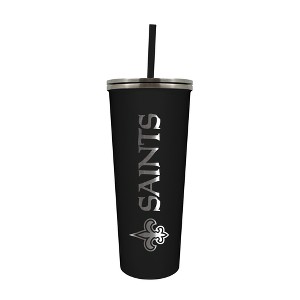 NFL New Orleans Saints 24oz Skinny Tumbler with Straw - 1 of 4