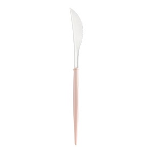 Smarty Had A Party Silver w/ Pink Handle Plastic Dinner Knives - 480 pcs - 1 of 4