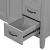 NicBex 35.9" Bathroom Storage Cabinet with Sink, Bathroom Vanity, 3 Drawers and 1 Spacious Cabinet for Bathroom, Gray - 3 of 4