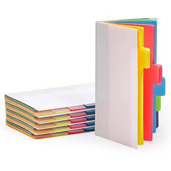 Sustainable Greetings 6-Pack 60 Sheets Sticky Notepad Note Tabs with Lined Paper & 6 Index Tabs, 3 x 5 in