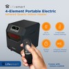 Lifesmart 4-Element Quartz Infrared Portable Large Room Electric Space Heater, Black (2 Pack) - 2 of 4