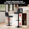 Bar Stools Set of 2/4 Adjustable Upholstered Swivel Bar Stools, Counter Height Bar Chairs with Back and Footrest for Bar, Kitchen Island - 4 of 4