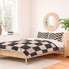 Deny Designs 3pc Full/Queen Daniel Coulmann Checker 001 Graphite Duvet and Sham Set - 2 of 4