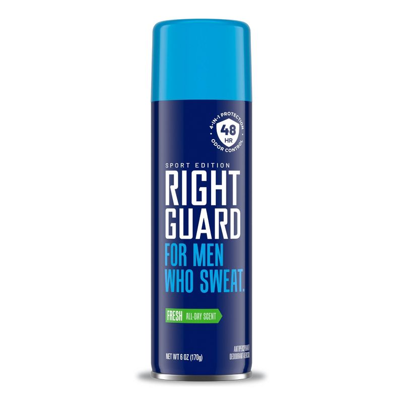 Right Guard Sport Antiperspirant &#38; Deodorant Spray 4-in-1 Protection Spray Deodorant For Men Blocks Sweat 48-Hour Odor Control Fresh Scent - 6oz, 1 of 9