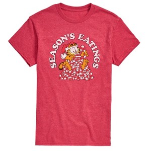 Men's - Garfield - Seasons Eatings Christmas Short Sleeve Graphic T-Shirt - 1 of 4