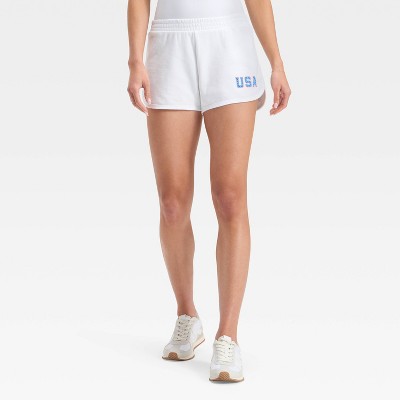 Women's Mid-Rise Graphic Fleece Shorts - Universal Thread™