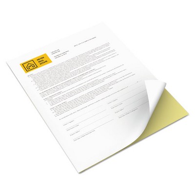 xerox Vitality Multipurpose Carbonless 2-Part Paper, 8.5 x 11, Canary/White, 5,000/Carton