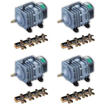 Active Aqua AAPA45L 45 LPM Electrical Air Pump w/ 6 Outlets, (4 Pack)
