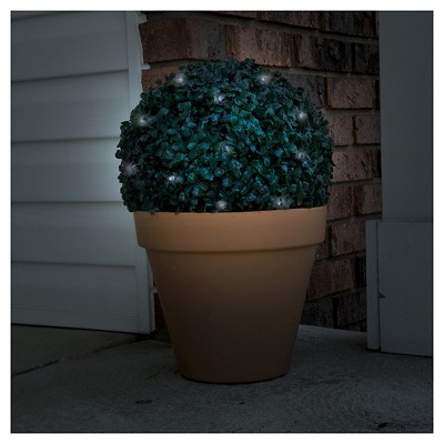 Pure Garden Topiary Solar Light Ball - 20 White LED Lights