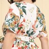 Plus Size Women's V Neck Maxi Dress Belted Waist Flowy Ankle Length Casual Elegant Party Dress - 4 of 4