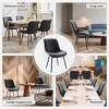Set of 2 Upholstered Dining Chairs, Modern Faux Leather Padded Seat Side Chairs with Metal Legs for Dining Room, Kitchen, Restaurant, Black - 3 of 4