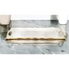 HomeRoots 20" Clear And Gold Seeded Glass Serving Tray With Handles - 2 of 4