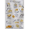 tagltd Set of 2 Fromage Cheese Themed with Coordinating Yellow and Black Stripe Cotton   Kitchen Dishtowels 26L x 18W in. Decoration Décor - 2 of 4