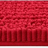 Home Mart Goods Large 2 Piece Set Red Soft Cozy Plush Chenille Bath Mat Bathroom Rug - 3 of 4