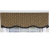 RLF Home 100% Cotton Flemington Provance  Fully lined Windows Rod Pocket Valance 50" x 15"  Black - 3 of 4