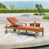 PAGED Outdoor Patio Chaise Lounge Chair, with Adjustable Backrest and Removable Pillow for Beach Pool Sunbathing Lawn, Orange - 2 of 4