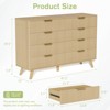 Buenhomino 8 Drawer Double Dresser for Bedroom, Black Chest of Dressers, Modern Wooden Dresser Chest with Golden Handles for Living Room and Entryway - 3 of 4