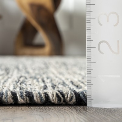 Handcrafted Gray Cotton Artisanal Area Rug 31"x7"