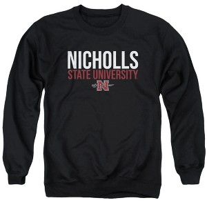Nicholls State University Official Stacked Adult Crewneck Sweatshirt - 1 of 4