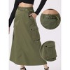 INSPIRE CHIC Women's Midi Trendy Y2K Zip High Waisted Straight Long Skirt - 2 of 4