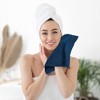 Unique Bargains Hotel Spa Bathroom Absorbent Towels Striped Comfort Cotton Washcloths 6 Packs - 3 of 4