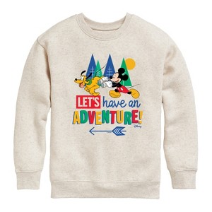 Boys' - Disney - Lets Have An Adventure Graphic Long Sleeve Fleece Sweatshirt - 1 of 4