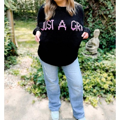 Women's Just a Girl Oversized Sweater - with love, Molly