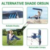 Chairs with Shade, Canopy Chair with 30W Solar Panel, USB, Type-C & DC Ports, Removable Footrest, Cooler Bag for Camping & Picnic - 4 of 4