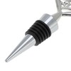 Unique Bargains Bottle Stoppers Zinc Alloy PTR Silver Tone Black 4.13"x1.57"x0.79" 1 Pc - 3 of 3