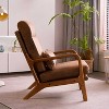 KTMBDW Accent Chair Mid-Century Modern Chair with Pillow Upholstered Lounge Arm Chair with Solid Wood Frame & Soft Cushion for Living Room, Bedroom - 2 of 4