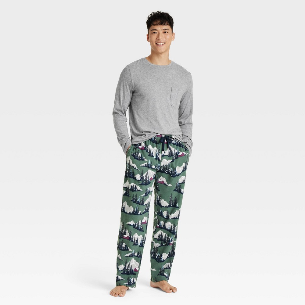 Men's Microfleece Pajama Set - Goodfellow & Co™ Gray S