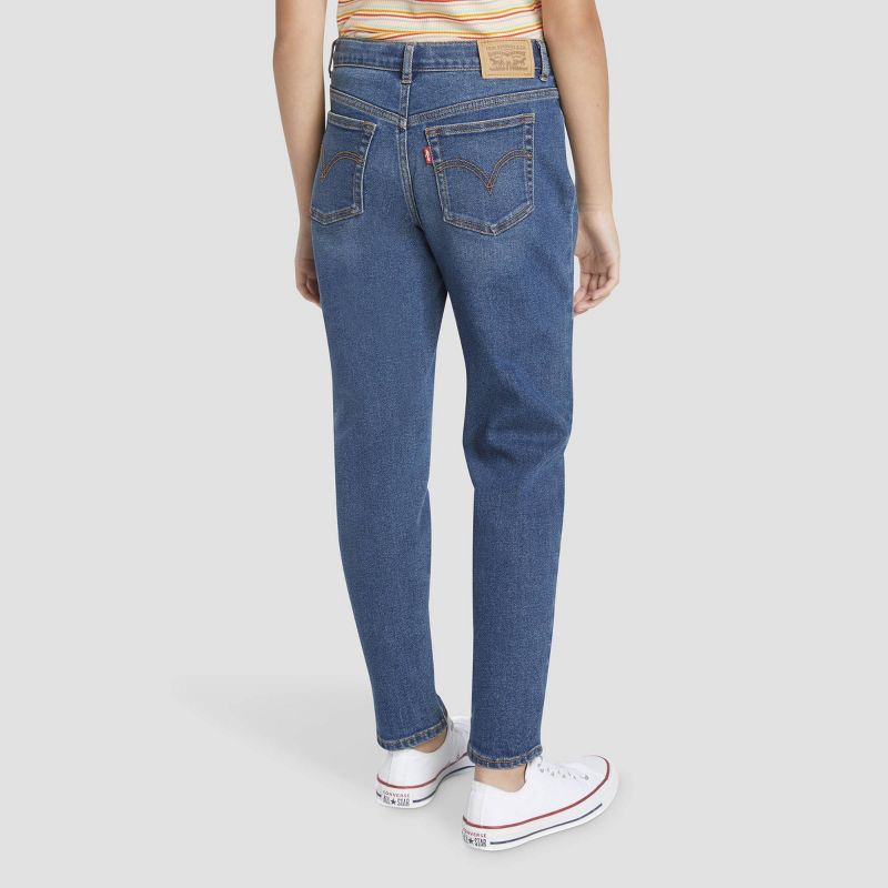 Levi's® Girls' High-Rise Mini Mom Jeans - Dark Wash, 2 of 8
